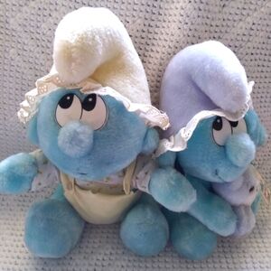 Vintage Baby Smurf plush bundle by applause